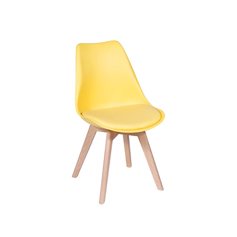 Cadeira Saarinen Wood / Leda Assento Estofado