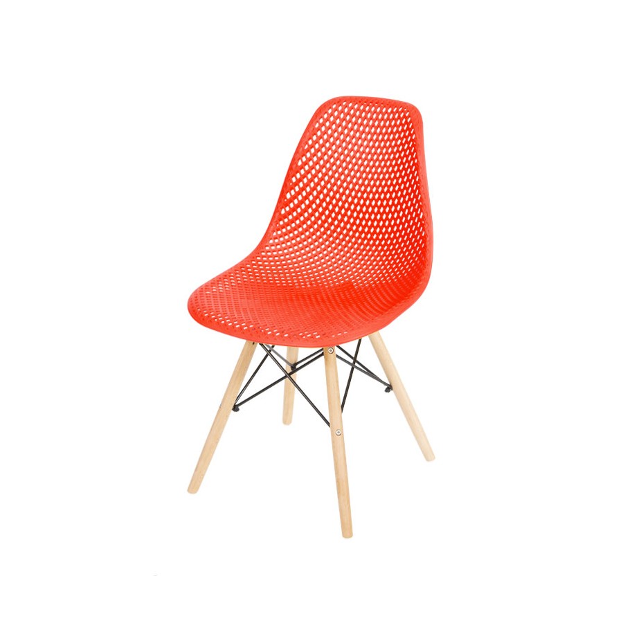 Cadeira Colmeia / DKR Eames Eiffel Wood / base madeira