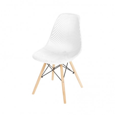 Cadeira Colmeia / DKR Eames Eiffel Wood / base madeira