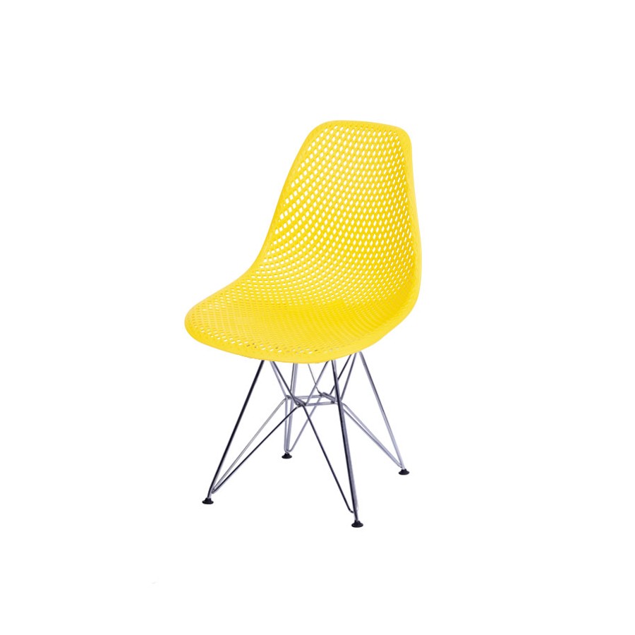 Cadeira Colmeia / DKR Eames Eiffel Metal / base cromada