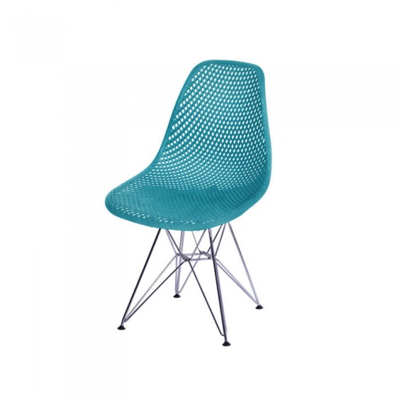 Cadeira Colmeia / DKR Eames Eiffel Metal / base cromada